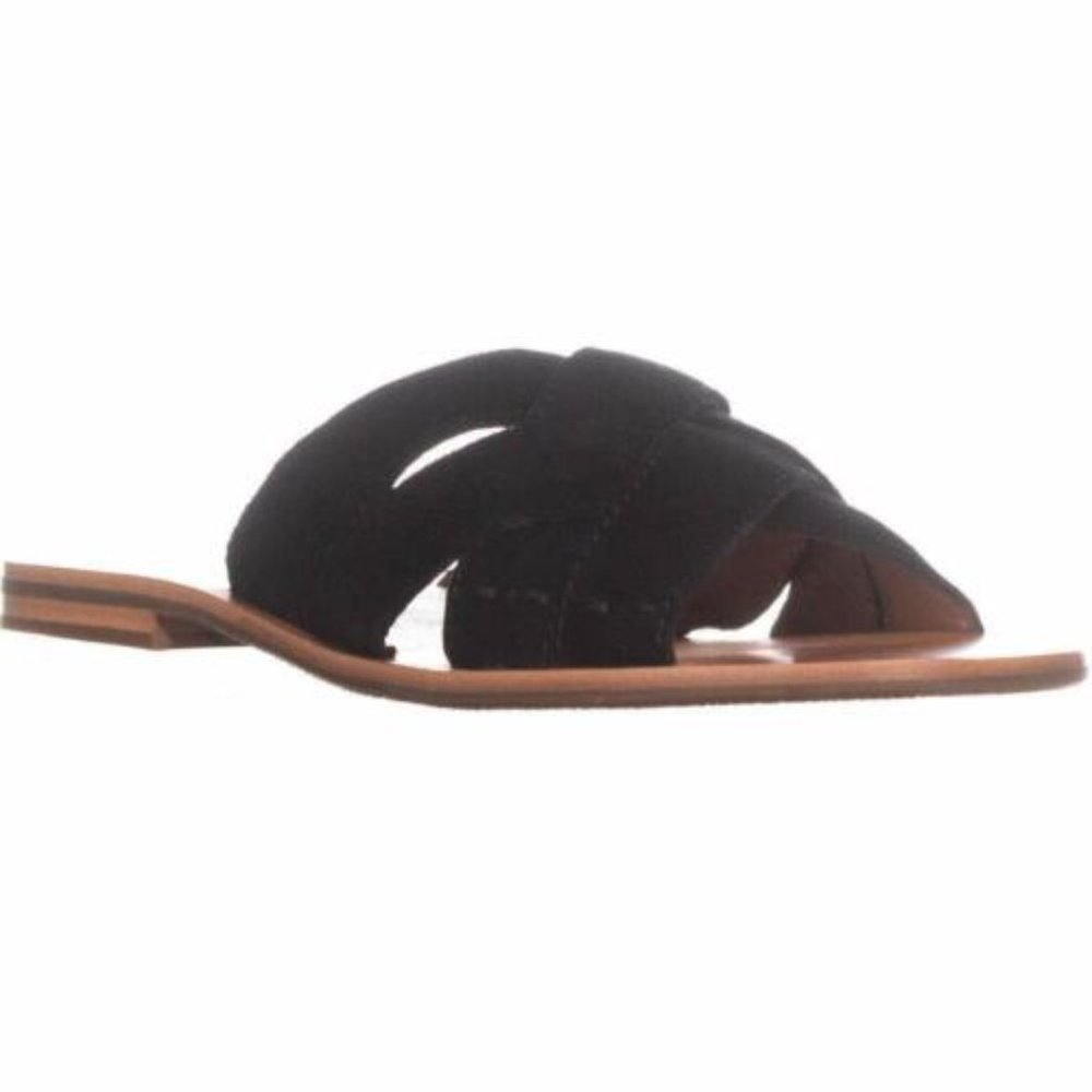 FRYE Carla Criss Cross Open Toe Casual Slide Sandals
